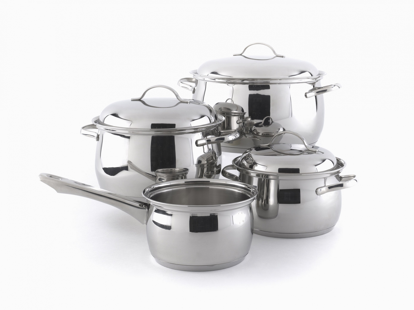 Set De Casseroles HexaPro Acier Inoxydable - 16/24/28cm, Anti-rayures, Compatible Induction